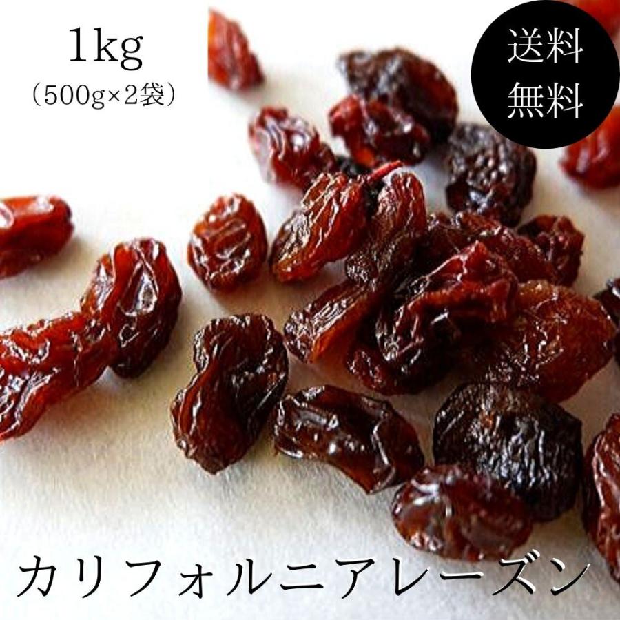 カリフォルニア レーズン 1kg 送料無料 500g×2袋  ドライフルーツ 砂糖不使用 ほしぶどう