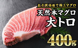 天然本マグロ  大トロ 　大満足400g　CH-82