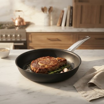 【WMF】德國製 Steak Profi 牛排專用陶瓷不沾平底鍋 24cm IH爐/電磁爐/瓦斯爐適用 煎牛排 高溫煎烤