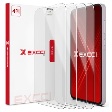 EXCCI 閃亮 2.5D圓弧邊緣 完美貼合 鋼化玻璃 手機螢幕保護貼 4入組  Galaxy A24  1個