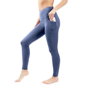 外貿加大碼秋冬加絨女士跑步磨毛速干高彈性瑜伽運動口袋長褲375