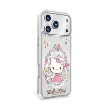APBS 三麗鷗 iPhone 18/17/16/15/14/13/12/11系列 輕薄防摔水晶彩鑽手機殼-凱蒂奢華風