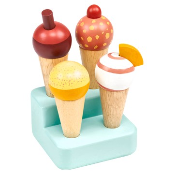 mentari 夏日冰淇淋組 天然橡膠木 2歲以上適用  多色  1組