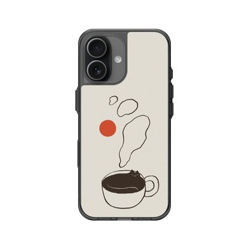 iPhone 17 Clear (相機按鈕) 酷墨灰 - ilovedoodle (Lim Heng Swee) - Coffee Cat: 窩最溫暖