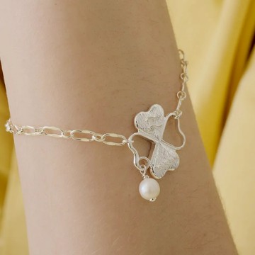 LESIS｜Clover Bracelet 幸運草吊墜純銀手鍊
