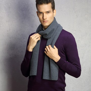 現貨+預購 圍巾針織披肩-保暖商務羊毛單色針織圍巾男女配件8色74io17【獨家進口】【米蘭精品】