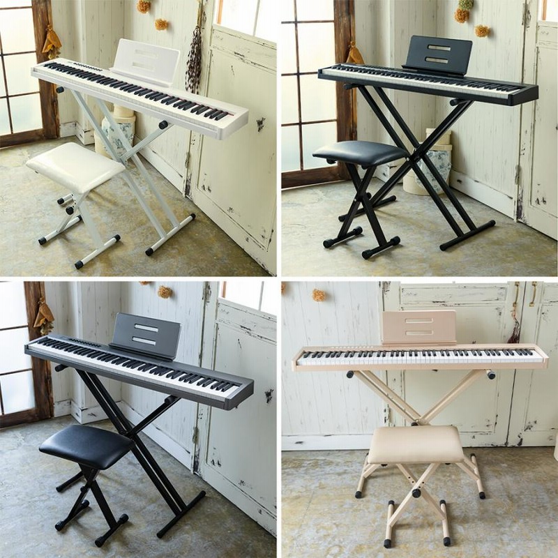 電子ピアノ　椅子セット グレー新発売！】電子ピアノ 88鍵盤 スタンド 椅子セット 電子
