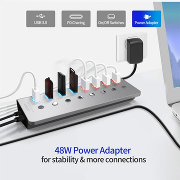 擴展塢 USB-C 多功能筆電擴展底座 HDMI USB3.0分線器HUB擴展塢一拖八HUB快充2.4A多功能8口集線器拓展塢