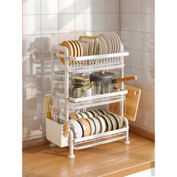 碗架碗碟收納架放碗筷盒水槽瀝水架廚房置物架晾盤子雙層籃家用窄