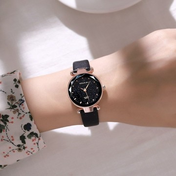 免運⌚年華·文藝森系女生手錶ins風中學生手錶女簡約氣質女表星空皮帶表手錶 防水手錶 考試手錶 石英錶 手錶女 靜音手錶
