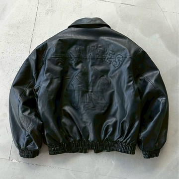 MLB x PERUSHU 拼接刺繡標誌 皮外套 加厚 夾克 聯名款 三款 99766126