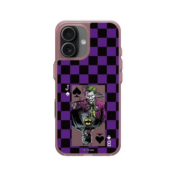 iPhone 17 Clear (相機按鈕) 晶醺玫 - Joker - 小丑與蝙蝠俠撲克牌 - 棋盤風格