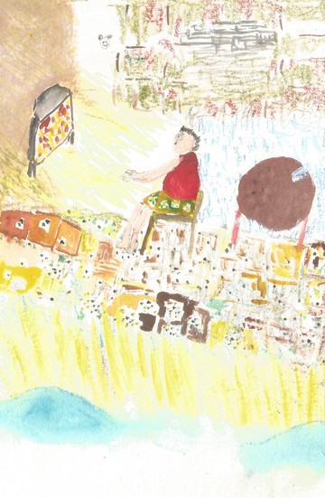 繪畫作品- -巷弄裡永遠的孩子