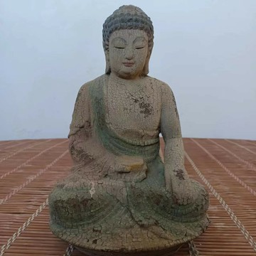 釋迦牟尼木雕佛像擺飾楠木造像擺飾高26公分