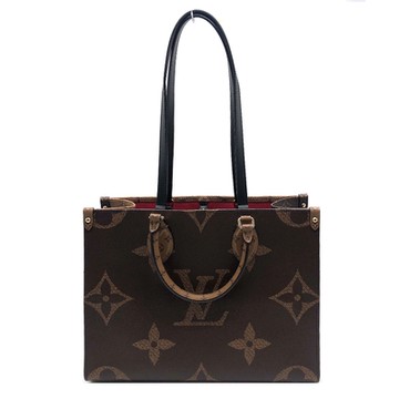 Louis Vuitton OnTheGo MM 帆布手提/肩背包(M45321-棕)
