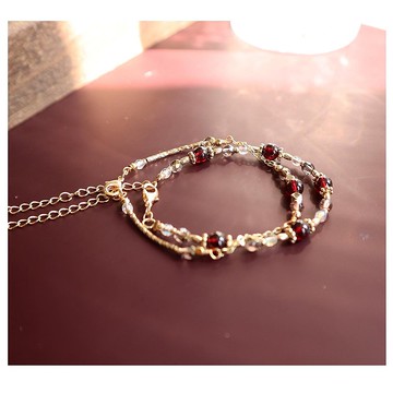 | 生日石系列 | 一月 | 石榴石 |  兩件組合式手鍊 |