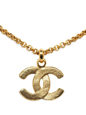 CHANEL Pre-Owned - CC pendant necklace - women - Gold Plated - One Size