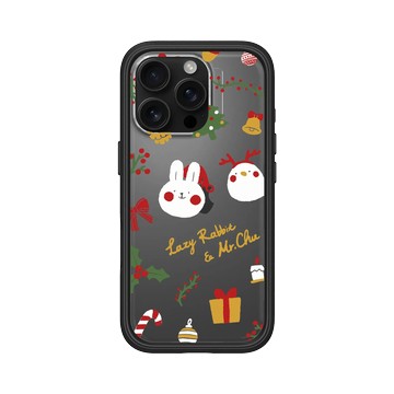 iPhone 16 Pro Mod NX 黑 - 懶散兔與啾先生 Lazy Rabbit and Mr.Chu - About Christmas