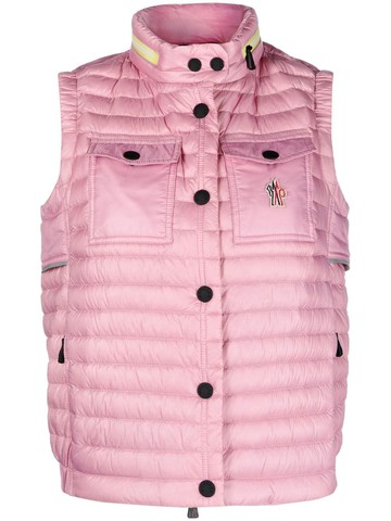 Moncler Grenoble - Daynamic quilted-finish gilet - women - Goose Down/Polyamide/Polyamide/Polyester - 2 - Pink