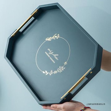歐式輕奢托盤長方形茶托盤家用放茶杯水壺創意收納功夫茶具大茶盤