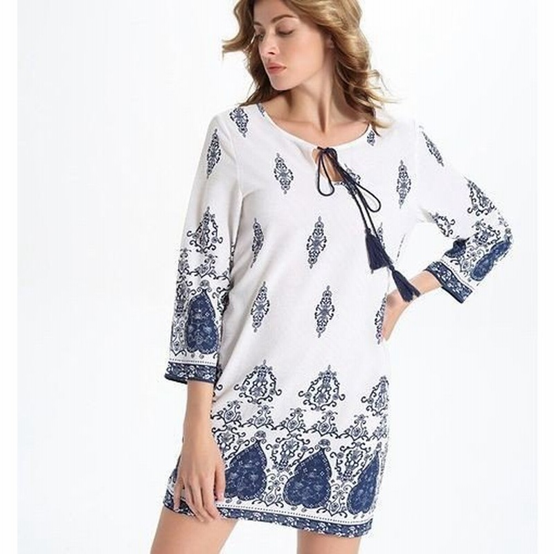 ミニワンピース チュニックワンピース ミニ丈 長袖 8分袖 レディース 大人 ナチュラル きれいめ リゾートワンピース 薄手素材 カジュアル 通販 Lineポイント最大0 5 Get Lineショッピング