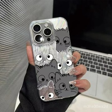 灰白貓咪 防摔 保護殼 蘋果iphone 78p xr i11 i12 13 14 15 16 pro max手機殼