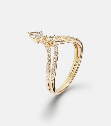 Shay Jewelry 18kt gold pinky ring with diamonds