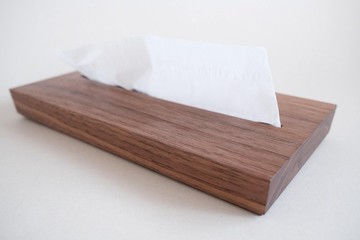 薄型面紙盒　胡桃木、橡木、櫻桃木
