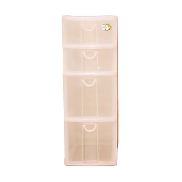 DOLEDO 2大2小桌上置物抽屜盒 Set  4層  粉色