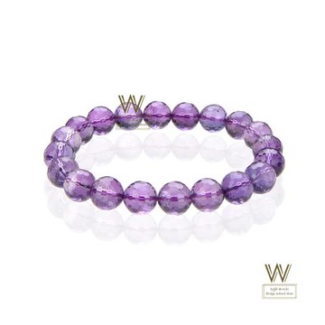 【w-jewelry】財富運轉3A切面紫水晶手鍊(10MM -11040522)