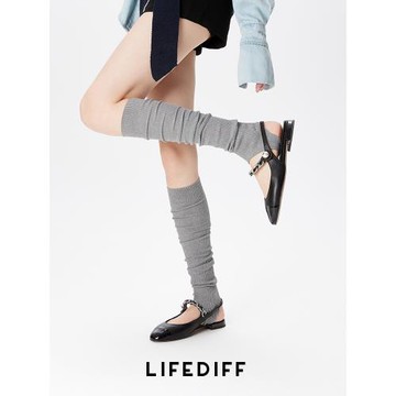 灰色腿套夏季薄款春秋款女踩腳堆堆襪套配小皮鞋辣妹長襪小腿襪子