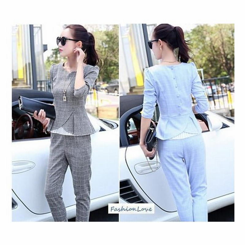 パンツスーツ レディース おしゃれ パンツスーツ レディース レディースパンツスーツ チェック柄セットアップ 通販 Lineポイント最大0 5 Get Lineショッピング