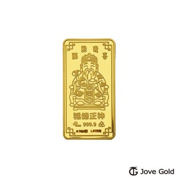 JoveGold漾金飾 平安土地公黃金條塊 - 0.5台錢(金重五分)