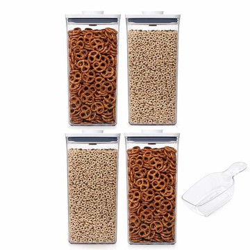 POP 2.0 大正方按壓保鮮盒- 5.7L(4入)  贈POP匙 (125ml)