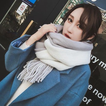 圍巾女母親節韓版百搭長款春加厚披肩保暖針織毛線學生春圍脖新 【麥田印象】