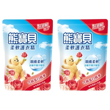Snuggle 熊寶貝 衣物柔軟精 補充包 玫瑰甜心香 有效去除異味 透氣柔軟舒適 柔順防皺  1.84L  2包