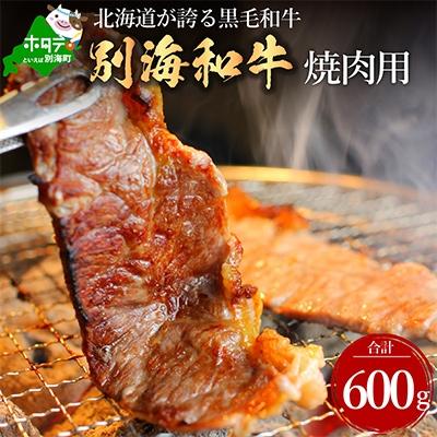 ふるさと納税 別海町 2024年1月発送開始『定期便』黒毛和牛600g 焼肉用 北海道別海町産全12回