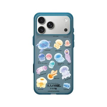 iPhone 17 Pro Max Clear (相機按鈕) 夜幕藍 - 大人の図鑑 - 水母編_大集合