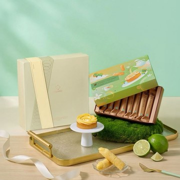 ✨【人氣聯名】creammm.t × 青鳥旅行 檸香雙品牌組合｜期間限定｜9入檸檬塔＋8入蛋捲 ｜3日內出貨