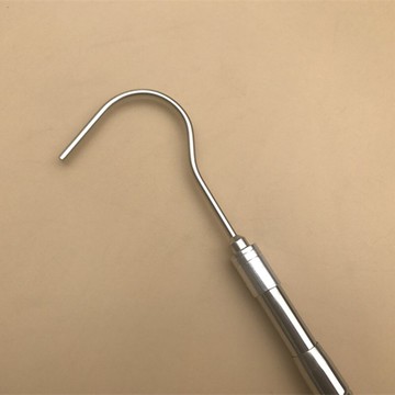 C款不銹鋼無尖單搭鉤 2m6m10米壓花伸縮桿 加厚抄網竿子8mm口彎勾