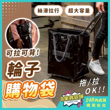 [24H台灣出貨！可拉可背]輪子購物袋 折疊購物車 折疊推車 摺疊推車 摺疊購物車 購物車 購物袋推車 買菜車 購物推車