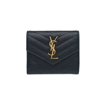 SAINT LAURENT 403943 YSL LOGO 三折短夾錢包鈔票夾
