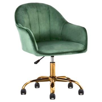 E-home 吉諾斯輕奢流線電腦椅 可調節高度 時尚辦公家具  綠色  61 x 60 x 82~92cm