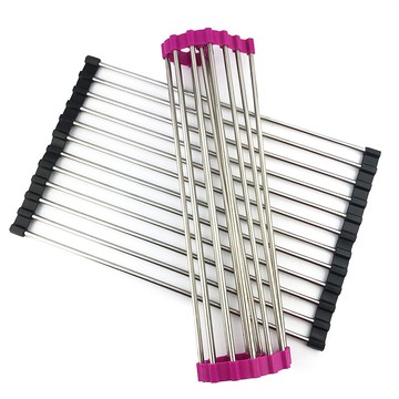 米諾諾 不銹鋼 可捲式水槽架-小