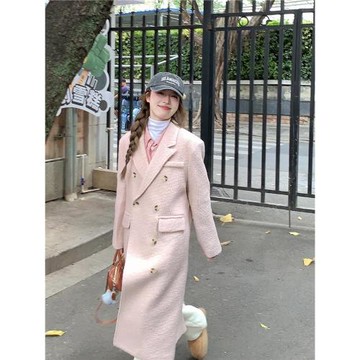 高級感呢子大衣女2025年秋冬季新款毛呢外套小個子韓系中長款氣質