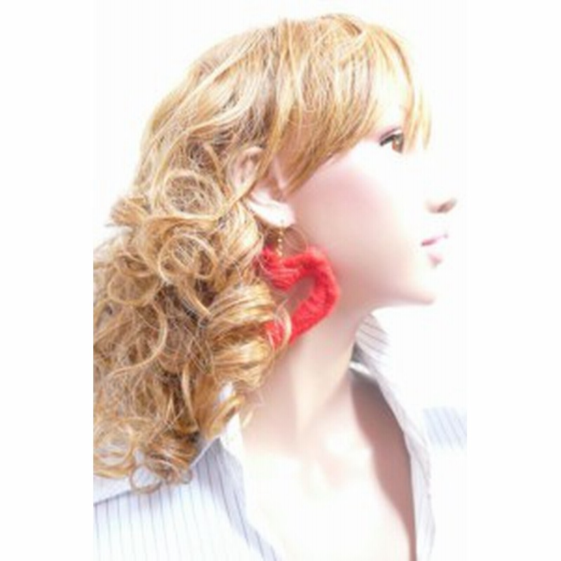 小悪魔 B Girl必見 O メチャ可愛 フリンフリンハートニットピアス 通販 Lineポイント最大1 0 Get Lineショッピング