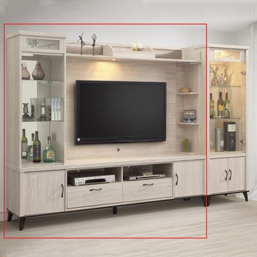 MUNA 炭燒白橡7尺開門高低櫃(全組)