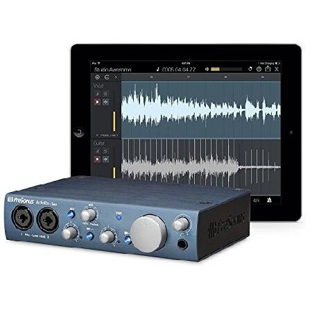 Presonus AudioBox iTwo Studio Audio Interface Full Studio Bundle w Recording Software for Mac, Windows and iPad, Headphones, Microphone w Cable, Pop F