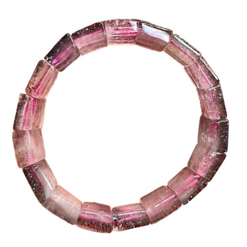 天然草莓超七水晶手排  11mm