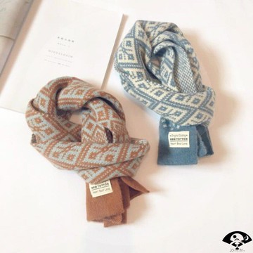 兒童圍巾秋冬潮新款爆款INS小花針織毛線保暖百搭韓版寶寶圍脖潮